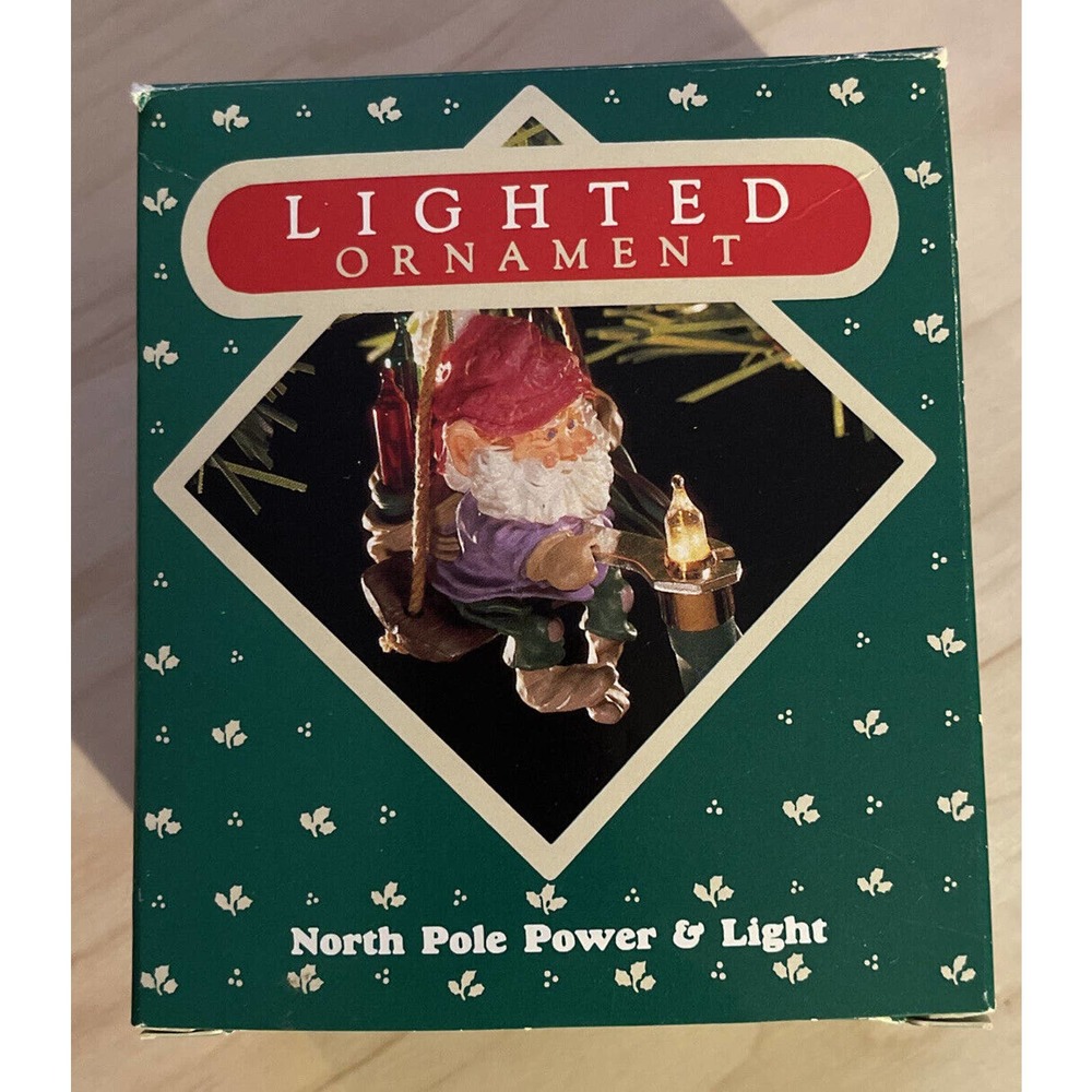 Hallmark 1987 North Pole Power and Light Keepsake Magic Christmas Ornament - NIB